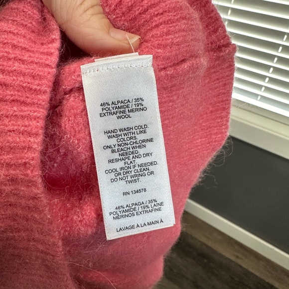 Vineyard Vines Alpaca Wool Sweater Medium Knit Pink Striped Boat Neck Women - Picture 6 of 6